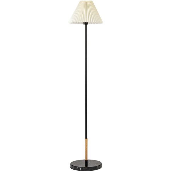 スタンドライト 照明器具 約直径30×高さ155cm ブラック コード長 2m スチール アルミ 天然木 LED電球対応 電球付 リビング