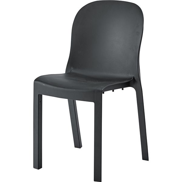 パーソナルチェア 約幅47×奥行53×高さ84×座面高47cm ブラック 軽量 スタッキング 省スペース 移動便利 リビング 完成品