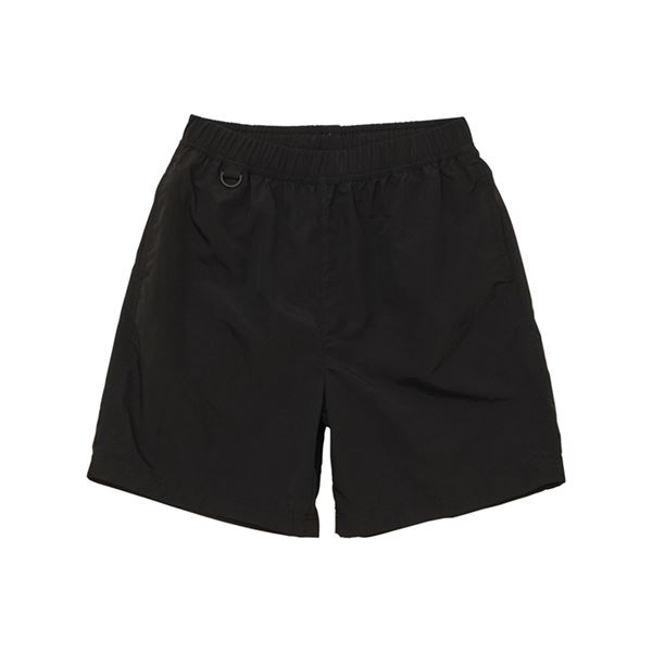 ナイロン イージーショーツ 短パン L ブラック ファスナー付き ポリエステル アウトドア レジャー タウンユース 夏物 衣類