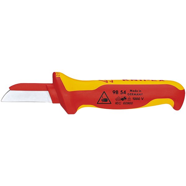 KNIPEX クニペックス 1000V絶縁ケーブルナイフ 全長190mm パック入 9854SB 工具 ツール DIY 作業工具