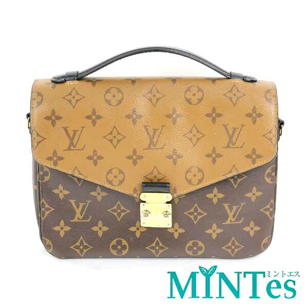 Louis Vuitton ルイヴィトン モノグラム リバース ポシェット メティス MM ショルダーバッグ M44876 ブラウン キャンバス 【中古】｜MINTes