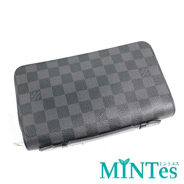 Louis Vuitton ルイヴィトン ダミエ グラフィット ジッピー XL ラウンドファスナー長財布 N41503 セカンドバッグ グラフィット キャンバス 【中古】｜MINTes