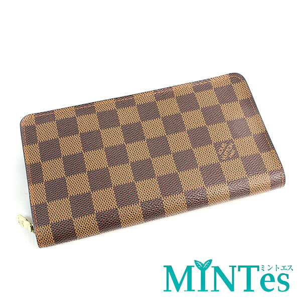 Louis Vuitton ルイヴィトン ダミエ ポルトモネ ジップ ラウンドジッパー長紙入れ N61728 エベヌ ダミエキャンバス 一般受け 【中古】