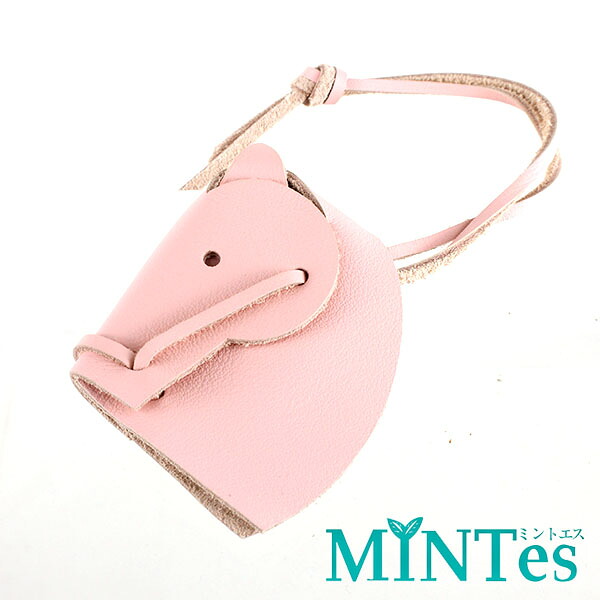 Hermes エルメス テットゥ ドゥ シュヴァル バッグチャーム ピンク レザー チャーム キーホルダー ワンポイント キュート 【中古】｜MINTes