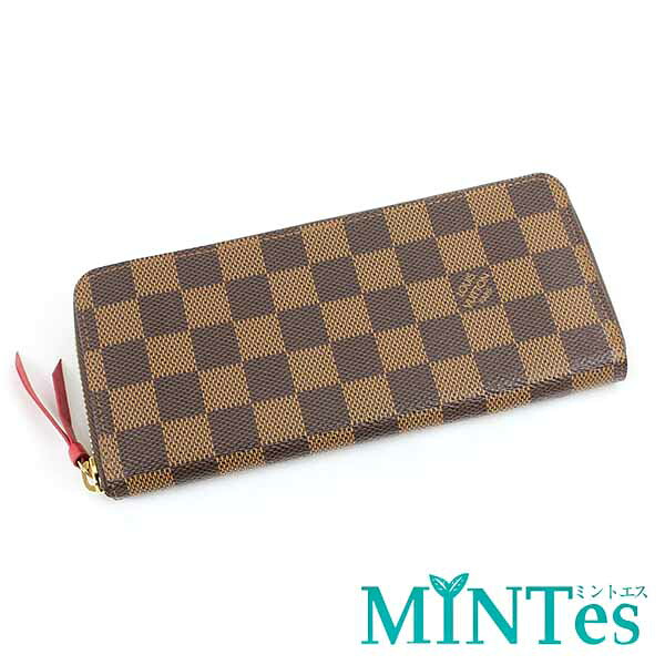 Louis Vuitton ルイヴィトン ダミエ ポルトフォイユ クレマンス ラウンドジッパー長紙入れ N60534 スリーズ ダミエキャンバス エベヌ 【中古】