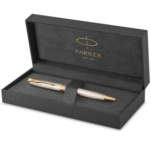 PARKER パーカー ボールペン ソネット プレミアム シルバーミストラルGT 中字 油性 ギフトボックス入り 正規輸入品 2119796｜くらしのケアマーケット店 38,000円