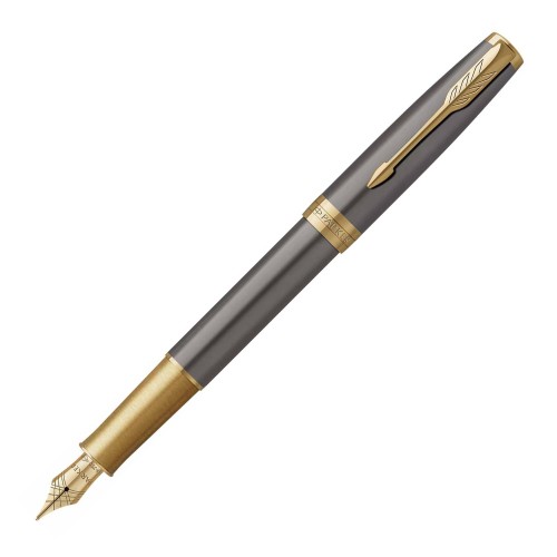 PARKER パーカー 万年筆 ソネット グレイGT 細字 18金ペン先 ギフトボックス入り ギフト プレゼント 高級 正規輸入品 2213780|くらしのケアマーケット店
