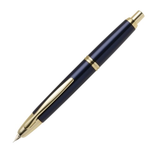 PILOT 万年筆 キャップレス ノック式 金ペン F(細字) ディープブルーマイカ FC1DLMF パイロット｜くらしのケアマーケット店