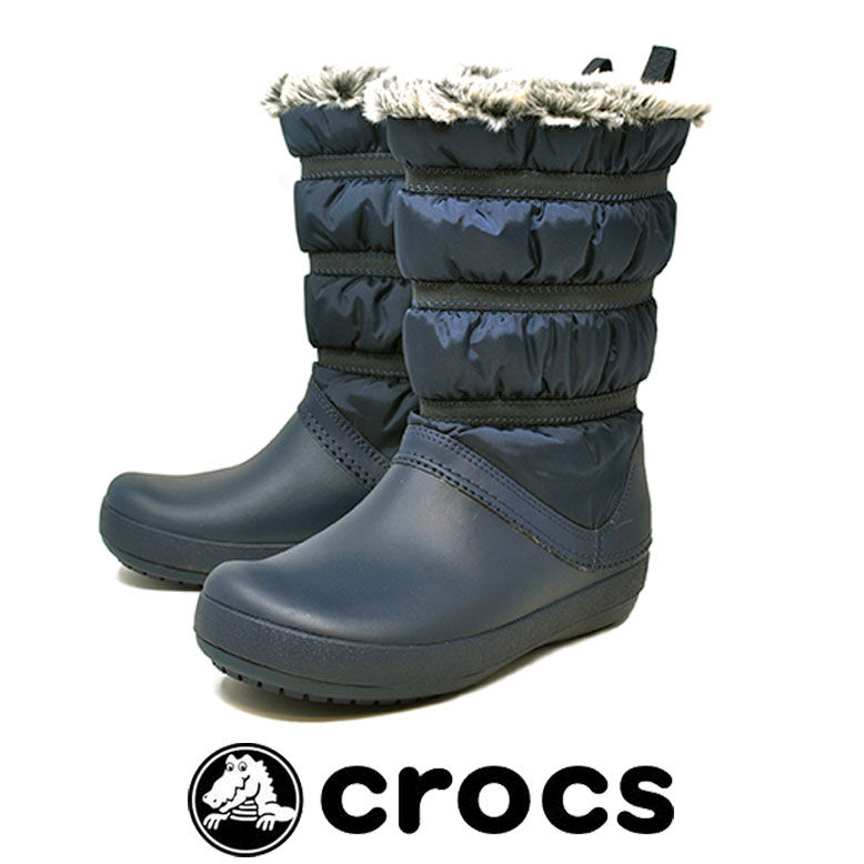 楽天市場 防寒 防水 軽量 防滑 スノーブーツ ボア レディース クロックス Crocs 5314 410 Crocband Winter Boot W Navy ネイビー 雪 冬 ビーンブーツ ｍｉｏ ｆｏｏｔｗｅａｒ