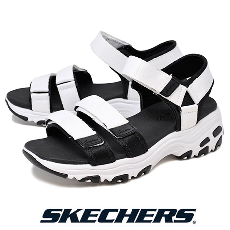 Ord Ligegyldighed er mere end 楽天市場】スケッチャーズ SKECHERS D'LITES Fresh Catch 31514 ホワイト/ブラック 厚底 サンダル ディーライツ  レディース : ＭＩＯ ｆｏｏｔｗｅａｒ