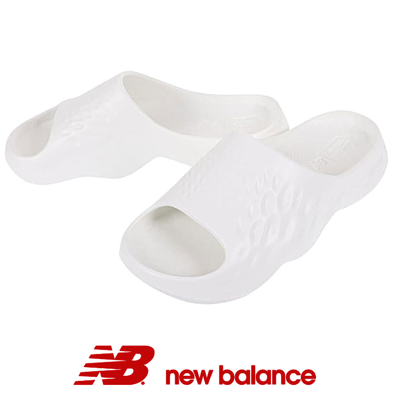 ニューバランス リカバリーサンダル レディース メンズ Fresh Foam MRSHN W3 ホワイト 白 スライドサンダル シャワーサンダル ビーチサンダル コンフォートサンダル画像
