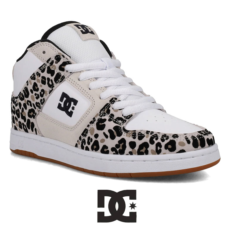 DCシューズ ハイカット レディース MANTECA 4 MID LX DW251002 900 マンテカ 4 ミッドカット レオパード ダンス シューズ ボーダー スニーカー