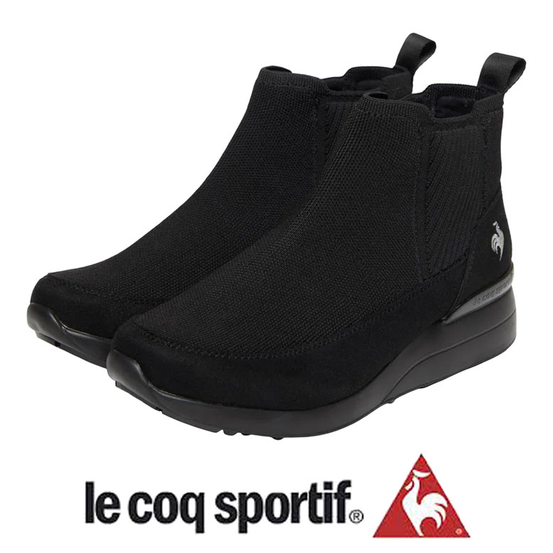 ルコックスポルティフ スノーブーツ レディース 撥水 サイドゴア ヒールアップ ウィンターブーツ LCS アヌー le coq sportif LU5FBT92LZ BKSL 雪 冬 北海道