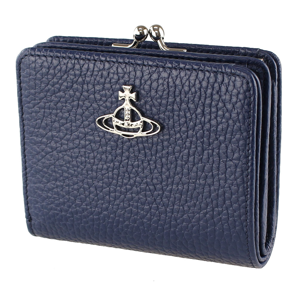 Vivienne Westwood ヴィヴィアン がま口 二つ折り財布 ブルー