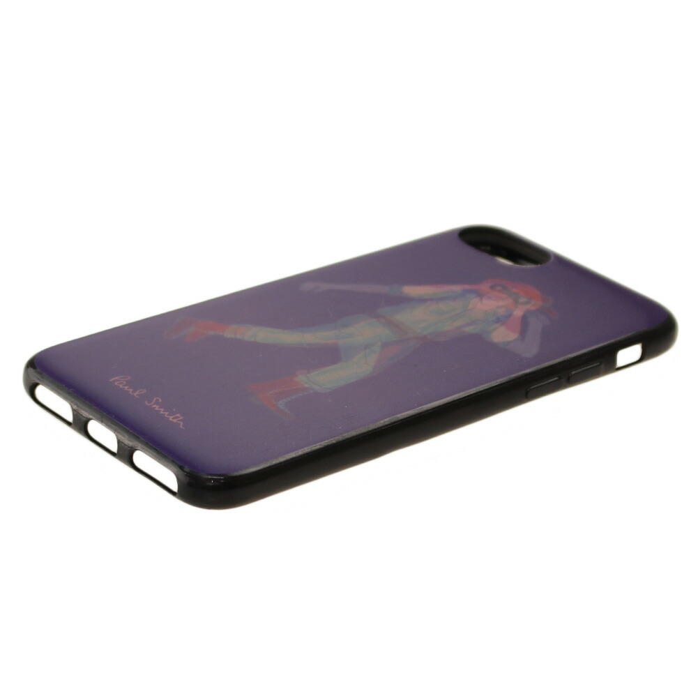 総合福袋 ポールスミス iPhoneケース メンズ iPhone7 iPhone8 iPhone SE 第二世代 第三世代 ハードケース PAUL  SMITH 5571 AEXPLR パープル×ブラック 紫 スマホケース www.smart
