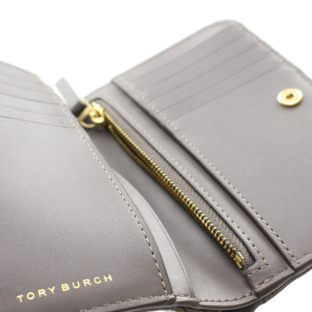 トリーバーチ 財布 二つ折り TORY BURCH 87868 グレージュ 財布