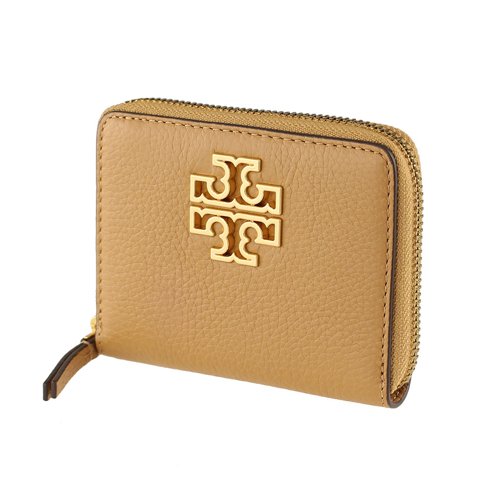 トリーバーチ 財布 二つ折り ラウンドファスナー・ジップ TORY BURCH 141003 221 ライトブラウン 茶 財布 レディース  ミッピーナ