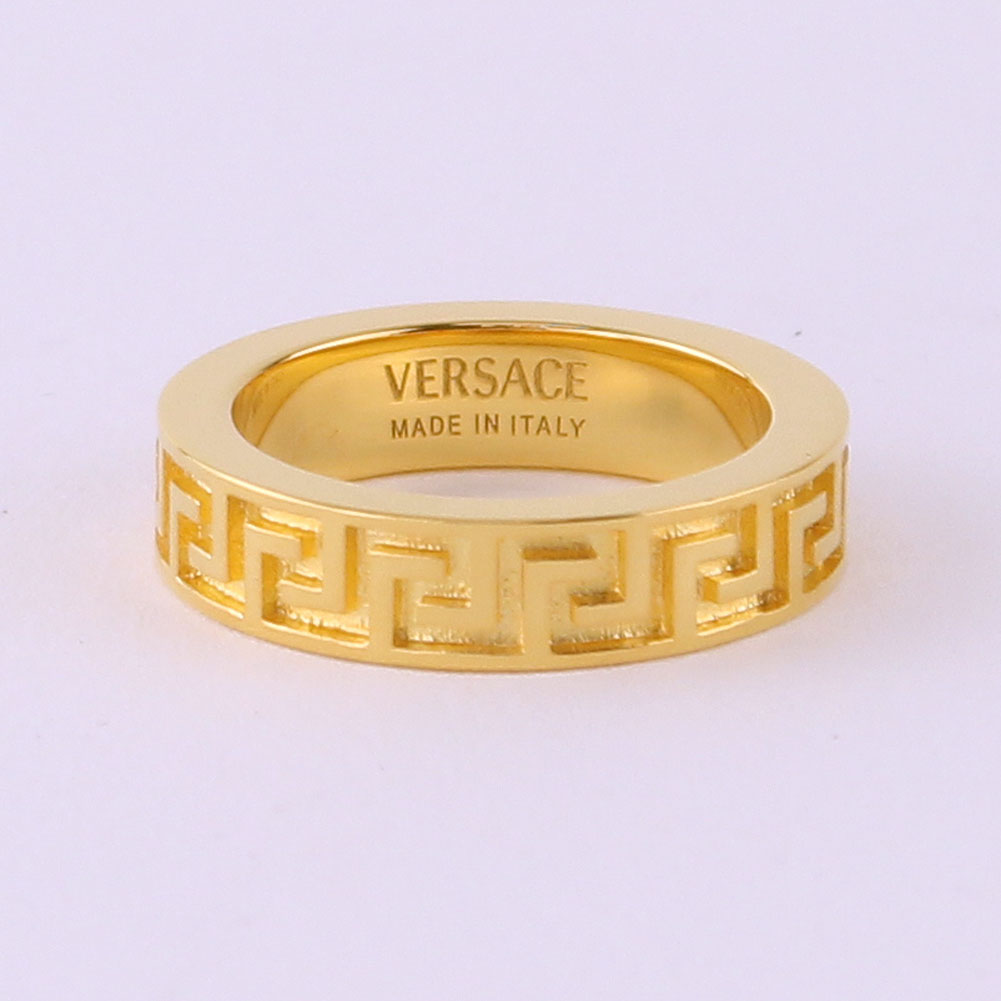 【ギフトにも♪】VERSACE ギリシャキー刻印リング ギフトにも♪】VERSACE ギリシャキー刻印リング