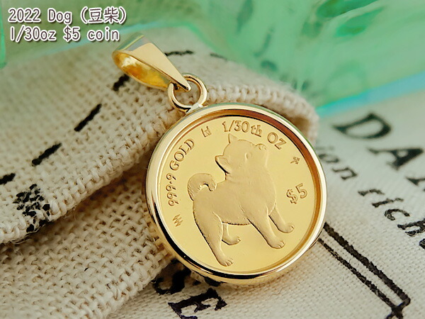 純金 1 30オンス Dog 豆柴 コイン 金貨 ペンダントトップ 2022年限定 1100年の歴史ある英国王立造幣局製造品質保証書付き 両面保護ガラス クック諸島政府発行ニュージーランドドル 送料無料