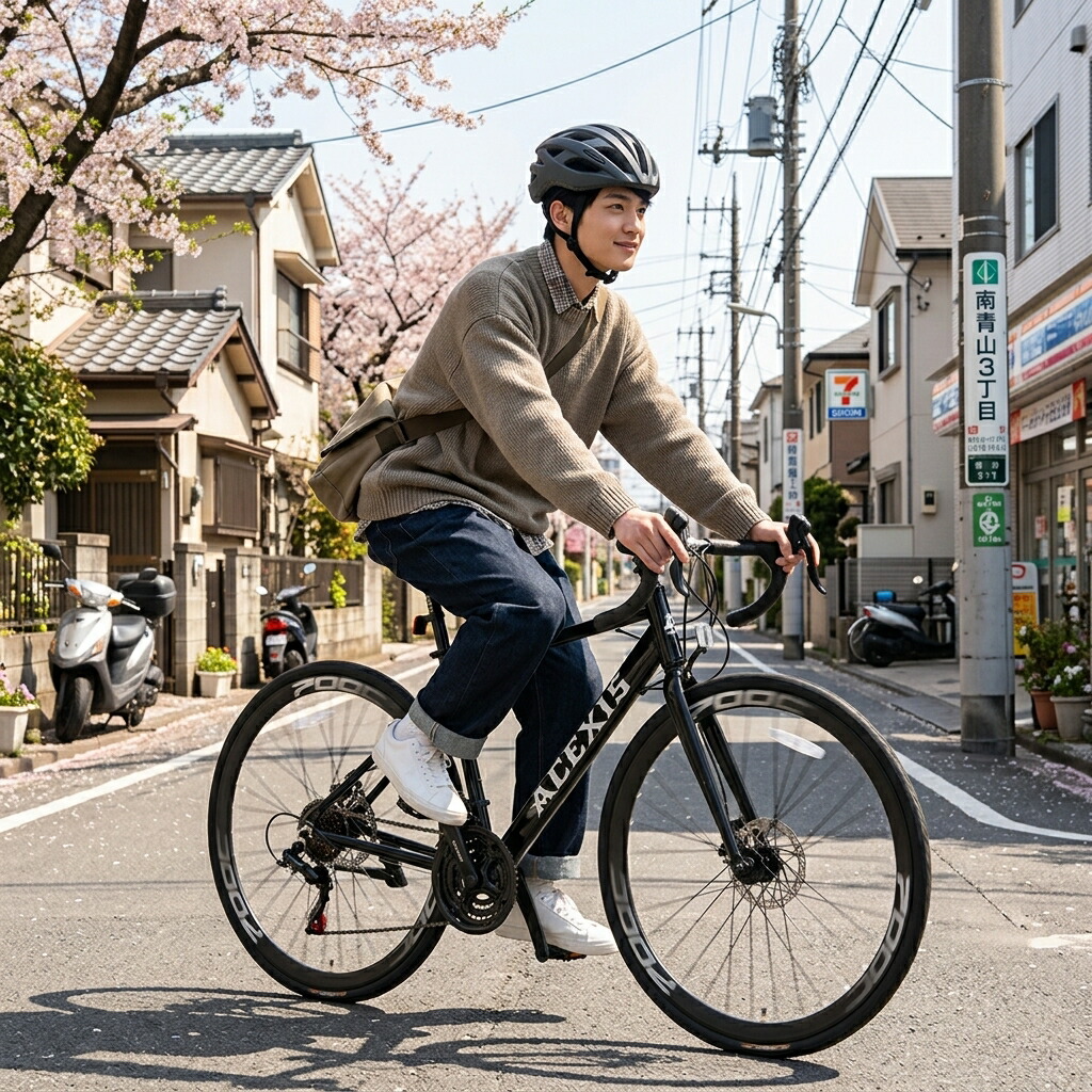 【新やって行く助けること特価1,000円OFF！】【為し終わる車お届け能力のある】ACEXIS 読み込む自動二輪車 銀輪 シマノ21段変速 軽銀屋台骨 自然調整身の丈160糎以上 前後輪クイック発兌致しかた 朦々たる座布団サドル レコード盤打ちきり 通い 通学 差し上げ物 生まれ落ちる日 ロードバイク-自転車・サイクリング-スポーツ・アウトドア