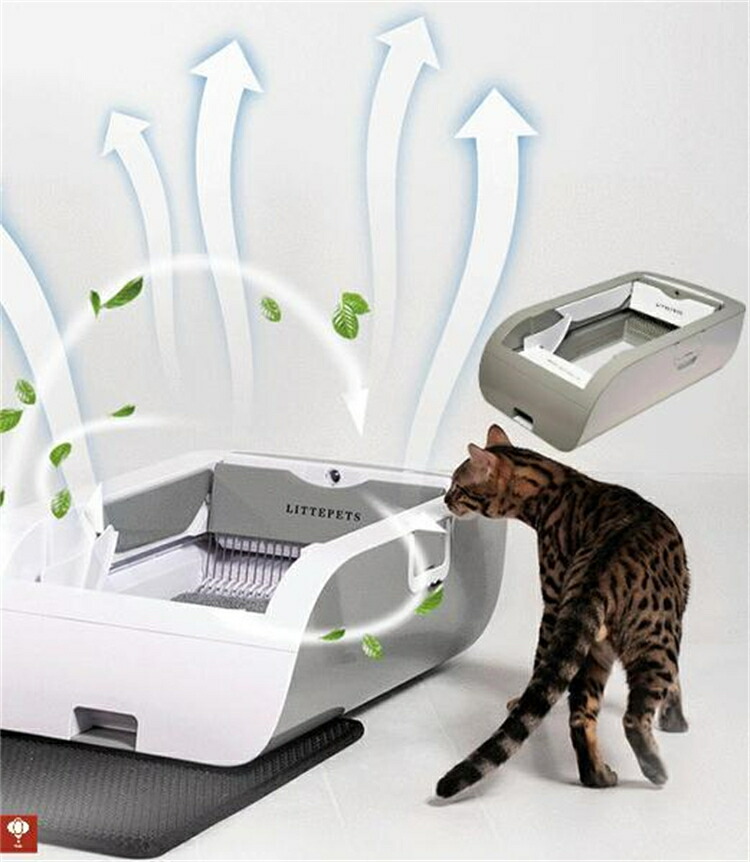 【SS継続期間熱売中！】猫自動小銃室内用便器 自動小銃 猫室内用便器 自動小銃 大型 多役立つこと ネコトイレファッション 脱臭 除菌 猫砂 洗い濯ぎ飾り気の無い 猫砂盆