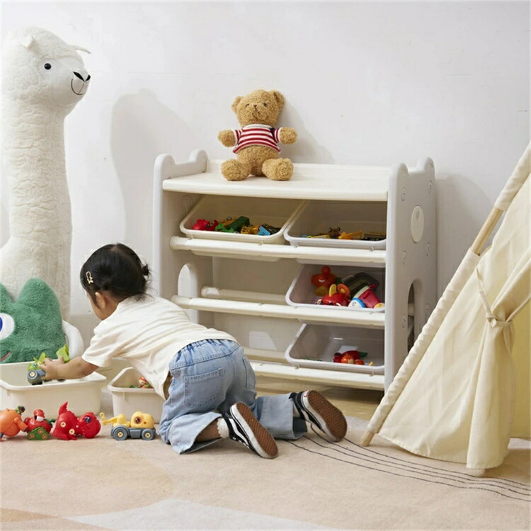 楽天市場】【8月下旬入荷】おもちゃ 収納 ラック 3段 棚 おもちゃ箱