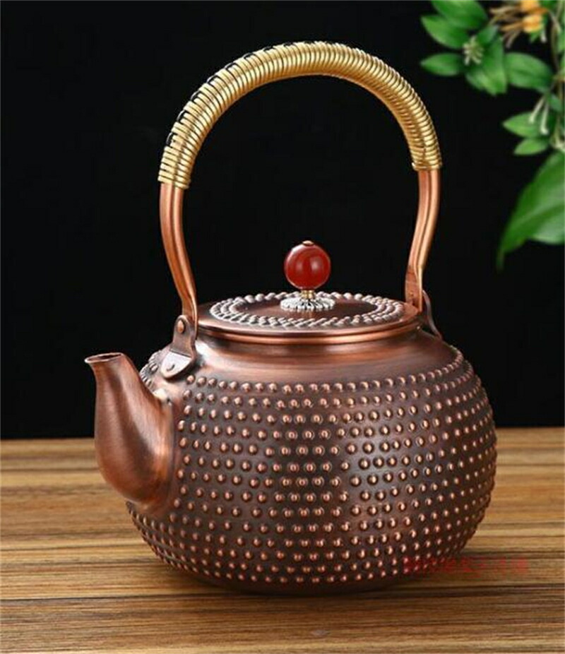 急須 大容量銅壺 古風銅瓶 やかん 提梁壺 茶壺 煮茶壷 茶道具