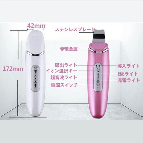 楽天市場 超音波美顔器 美顔 イオンクレンズ 超音波振動 超音波 洗顔器 美容器 深層保湿 セレクトグッズ ミラージュ