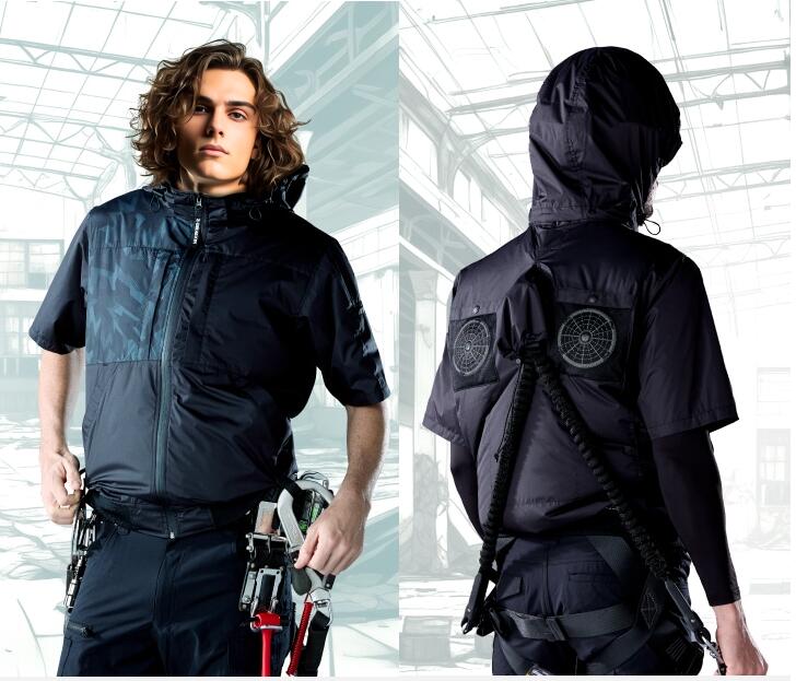 ファンジャケット 18200 警備服 警備空調シャツ(ユニセックス)ブラシレスファンセット