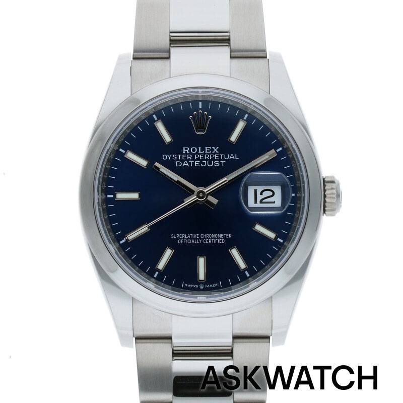 【楽天市場】ロレックス ROLEX サイズ:36mm 【126200 デイトジャスト36】SSランダム番ブルー文字盤腕時計(シルバー×ブルー ...