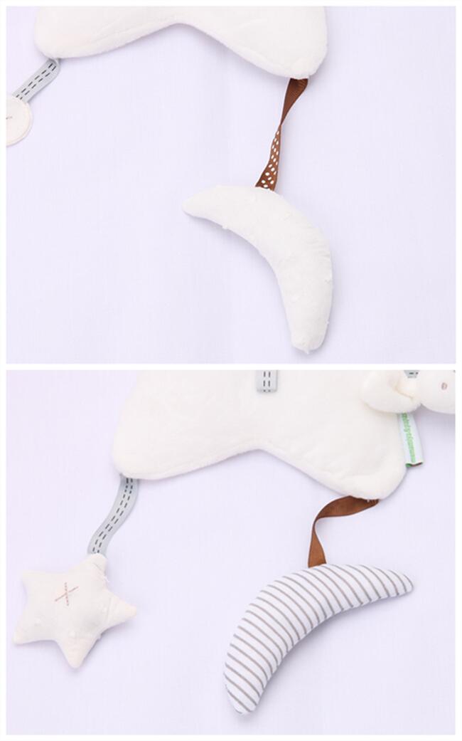 星デザイン 回転ヘッドメリ 赤ちゃんメリー ベッドオルゴール メリーゴーランド 子守唄 音楽 ベビーベッドおもちゃ 寝かしつけ用品