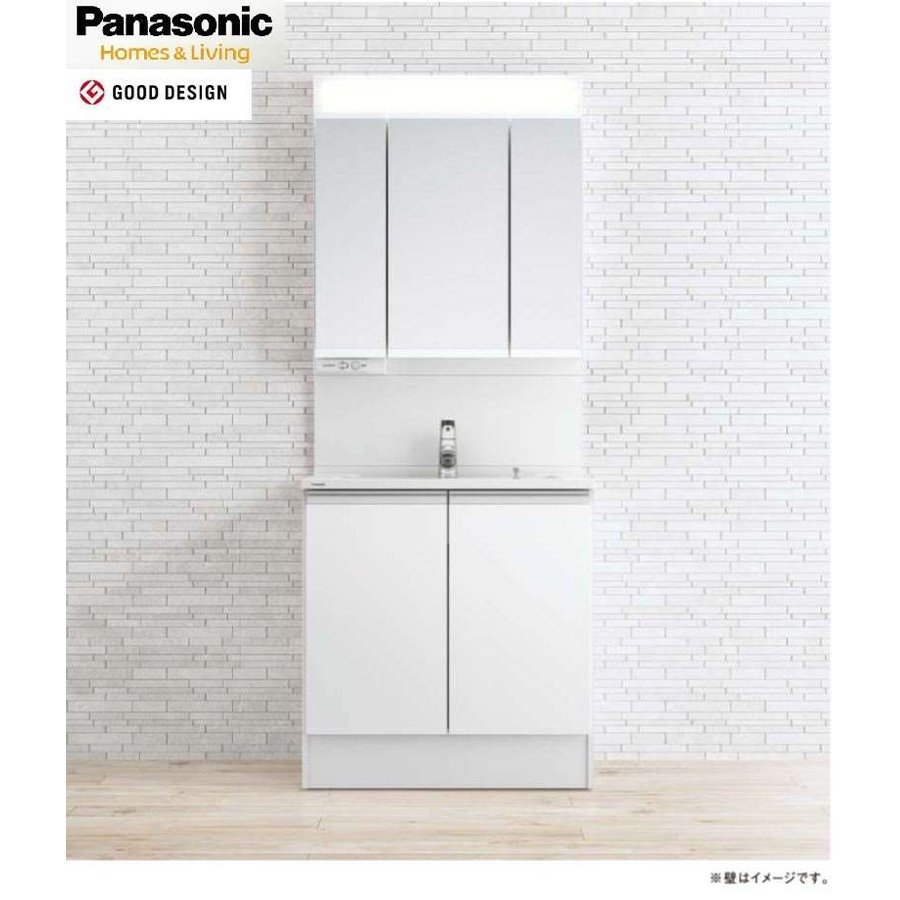パナソニック Panasonic 洗面台 シーライン GC-755P 両開き印字機 幅:750 奥ぶかさ:530 白いこと 判定基準LED３面鏡 XGQC75D5KKCHW