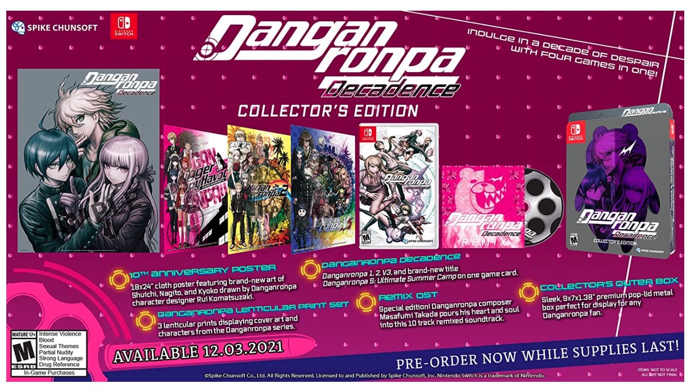 ダンガンロンパ コレクターズ エディション Collector S Decadence パッケージ版 Switch Danganronpa Edition 輸入版 北米