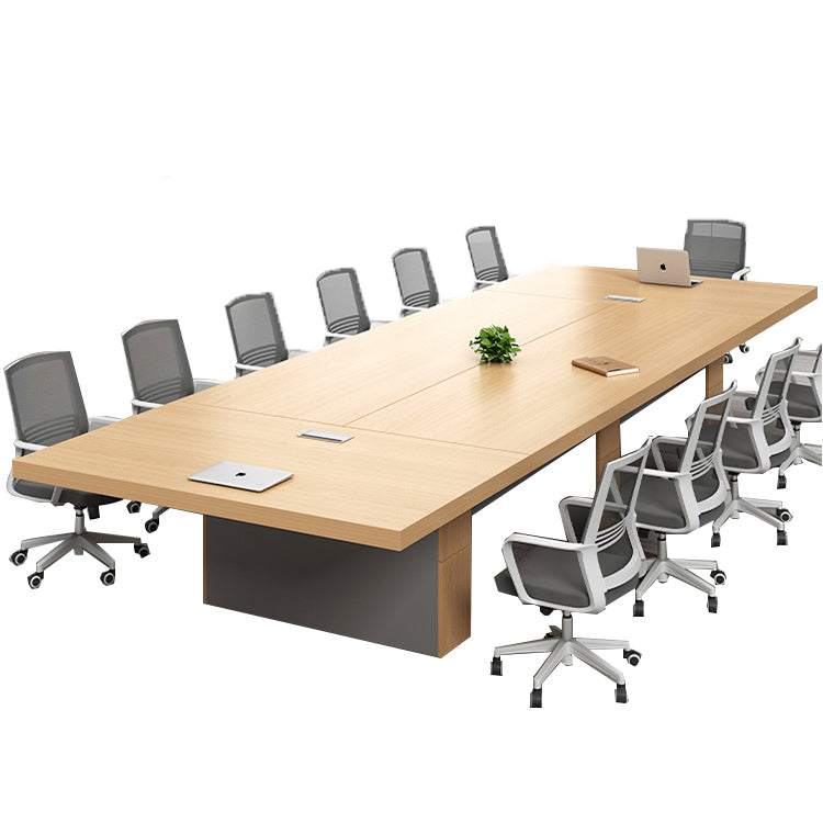【受注生産産品】会議テーブル 商談テーブル 大型会議テーブル ミーティングテーブル 配線ボックス付き 扉付き収納 ホワイト ナチュラル カスタマイズ可能|mirai shop 店