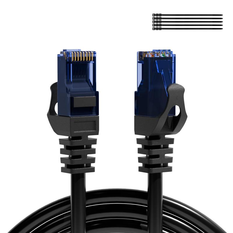 LANケーブル 屋外用 CAT6 イーサネットケーブル UTP 高速ギガビット有線ランコード 1.0Gbps/250Mz 2重被覆インターネットケーブル カテゴリ6ネットワーク接続線 屋外lan配線 難燃性/耐候性/抗UV/防