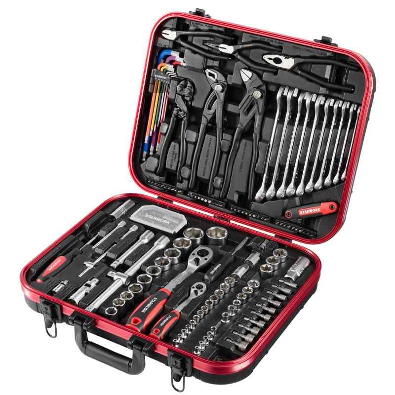 TRUE MEANIC&trade; 169点組 ソケットレンチセット ラチェットレンチ工具セット ギフトシリーズ 自動車とバイクの整備/修理ツールセット 作業工具 専用収納ケース付き｜MIRAIYUKI