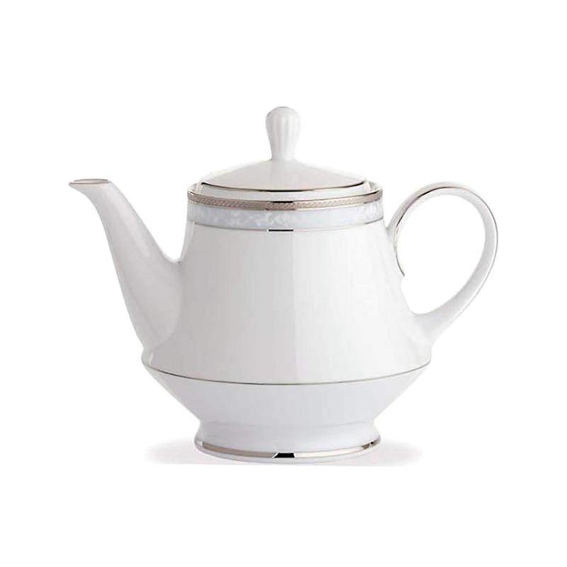 Noritake ノリタケ ティーポット 1200cc ハンプシャープラチナ 1個 プラチナ ファインポーセレン 4336L/91123