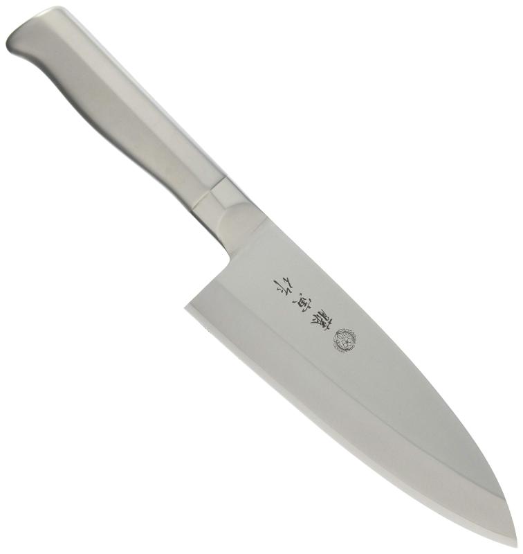 藤寅作 出刃 165mm 日本製 コバルト合金割込鋼 片刃 荒捌き 魚の頭を落とすなど骨ごと叩き切る使い方にも対応 オールステンレス 食洗器使用OK DPコバルト合金鋼2層複合 FU-636 シルバー