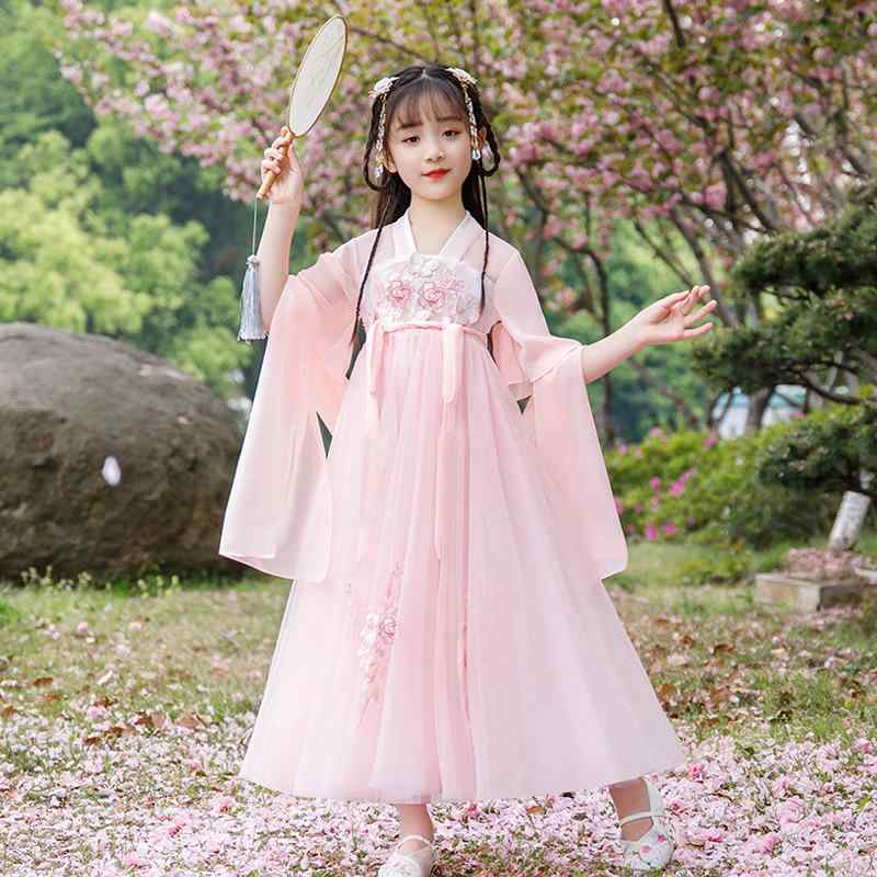 衣装 うしろ帯 キッズ 瀬戸もの御召しもの 唐装 赤ちゃん 古着 漢服 可愛らしい お化け 中国風 花柄 サクラ色系 薄っぺら 110 120 130 140 150 160