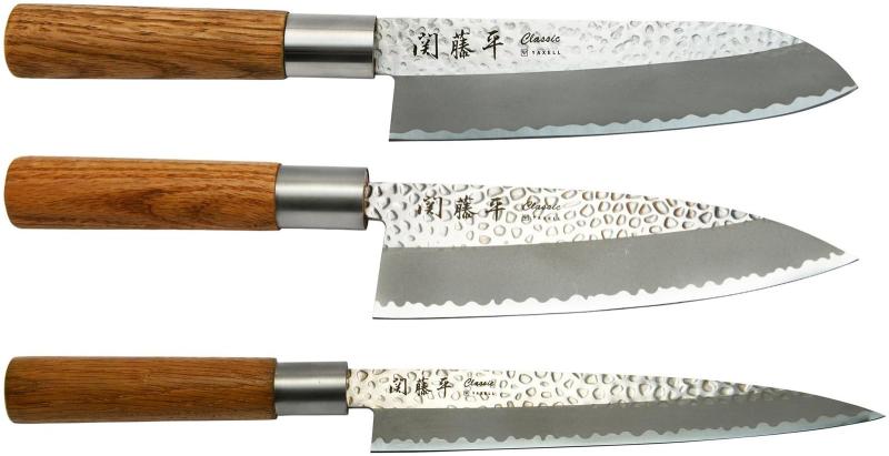 おしゃべり独居室 関藤平 Classic 3点仕掛ける (三徳まかない方、刺身まかない方、小刀) ステンレス鋼 軽さ 32070