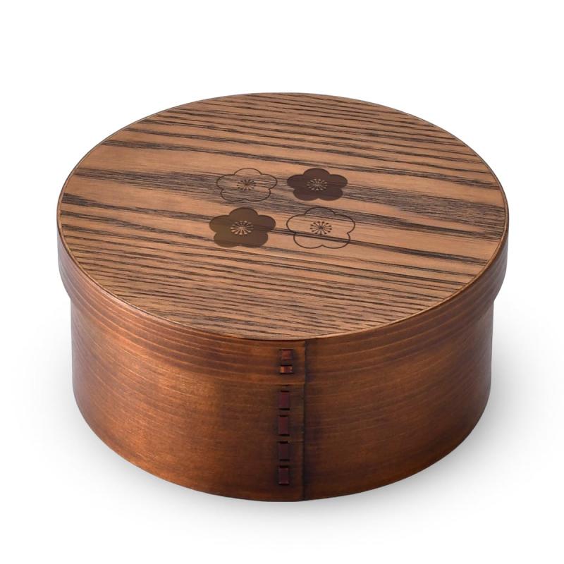 J-kitchens 梅小紋 お櫃（ 木製 おひつ ） 約 4合 ～ 5合 Φ21cm × 9.5cm
