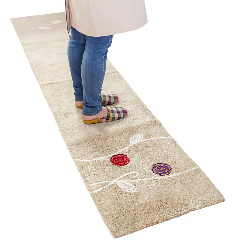 エトフ キッチンマット 約50×240cm (ベージュ)