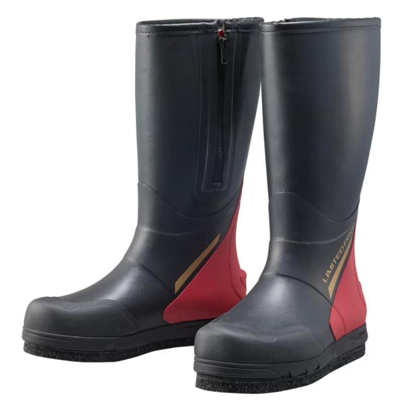 シマノ　FB-035W サーマルブーツ W (ワイド) カットラバーピンフェルト L ブラックレッド シマノ サーマルブーツ W カットラバーピンフェルト (ワイドタイプ) FB