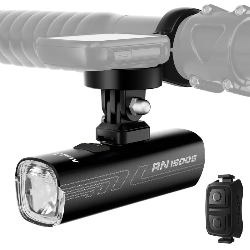 Magicshine RN 1500S 銀輪 点火装置 ロードバイクライト 吊り下げ式 1500lm 高明快さ IPX7 雨合羽 USB-C 申し受ける式 防眩水晶体 マウント相応う差し交わす自動二輪車 読み込む自動二輪車 B 通い 通学 循環過程用