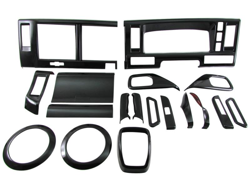 BRIGZ 07エルフ インテリアパネルセット 18PC ブラック TRUCK－L－131 いすず いすづ 07