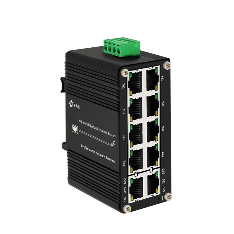 ミニ工業用ギガビット イーサネット 取り替えっこ アンマネージド DIN 線路 PoE 取り替えっこ、12 ～ 48V DC インプット付き添い人