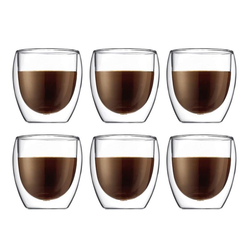 BODUM ボダム グラス コップ タンブラー PAVI パヴィーナ ダブルウォールグラス 6個セット