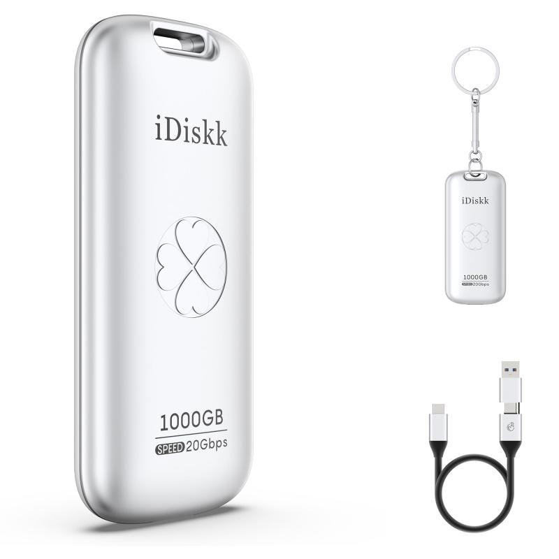 外付けD USB3.2 Gen2*2 読込み最大2000MB/秒 (20Gbps) 超高速軽量小型 ポータブル 外部Dドライブ・ストレージ Type-C/USB-Aのデバイス/Macbook/Android/PC/タブレットPC/ノートパソコン など対
