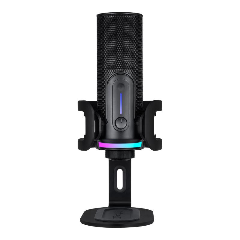 Streamplify ストリームプリファイ MIC PRO USB コンデンサーマイク 指向性切替 192kz/24bit ストリーミング配信 RGB/LEDライト クイックミュート ヘッドホン出力 スタンド付属 USB Type-C to A ケーブ｜MIRAIYUKI