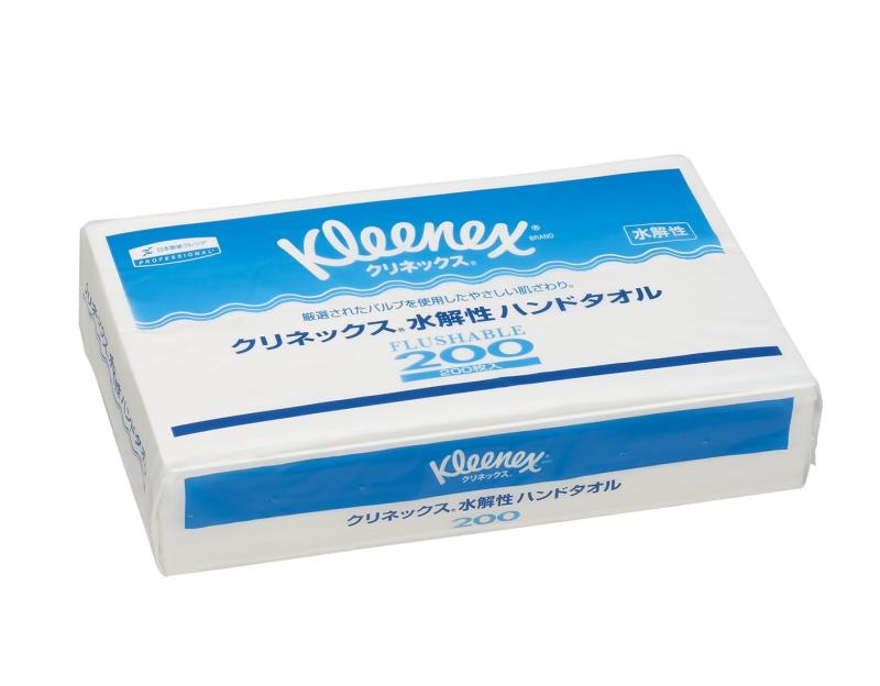 ケース販売 クレシア クリネックス 水解性 ハンドタオル 中判 200枚/パック ×35パック入 トイレに流せる・業務用対応 36400|MIRAIYUKI